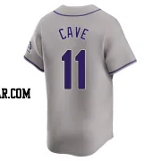 Jake Cave Men's Colorado Rockies Gray Limited Road Jersey