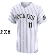 Jake Cave Men's Colorado Rockies White Elite Home Jersey