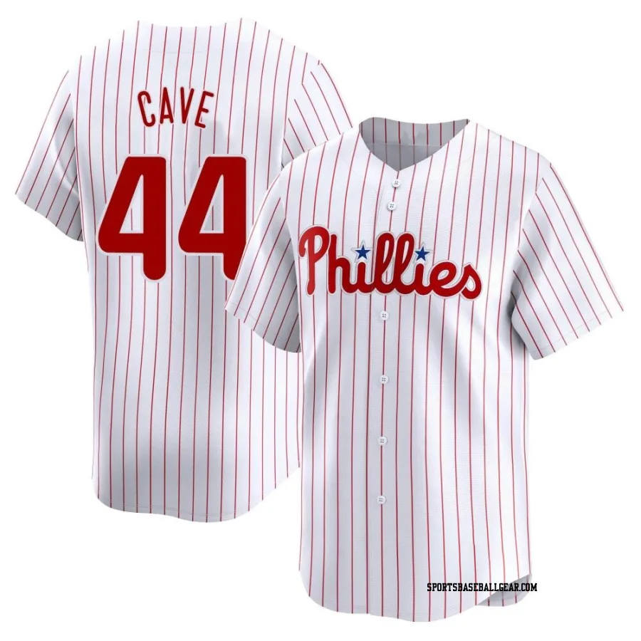 Jake Cave Men's Philadelphia Phillies White Limited Home Jersey