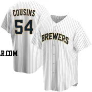 Jake Cousins Men's Milwaukee Brewers White Replica Home Jersey