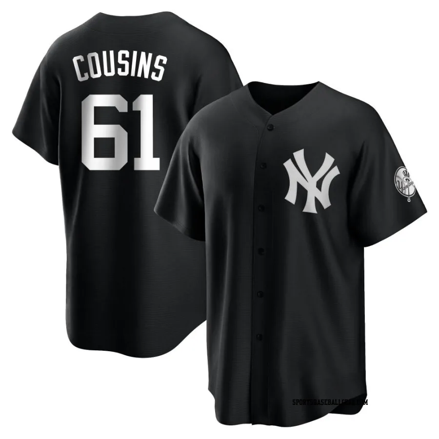 Jake Cousins Men's New York Yankees Black/White Replica Jersey