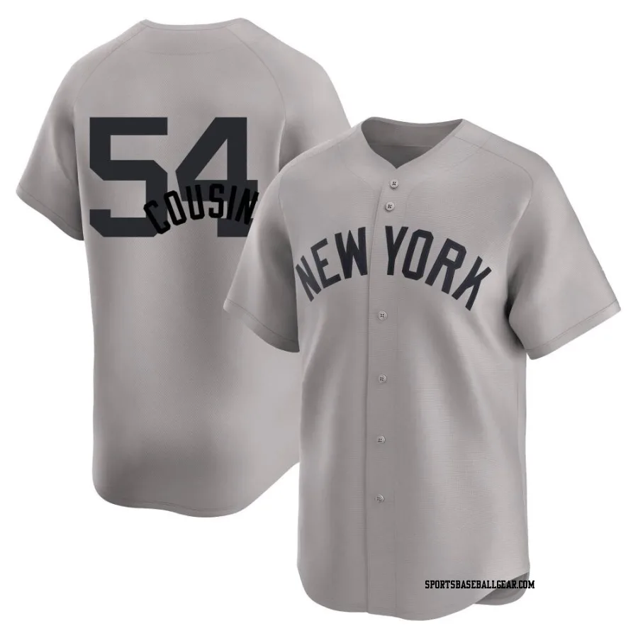 Jake Cousins Men's New York Yankees Gray Limited Away 2nd Jersey