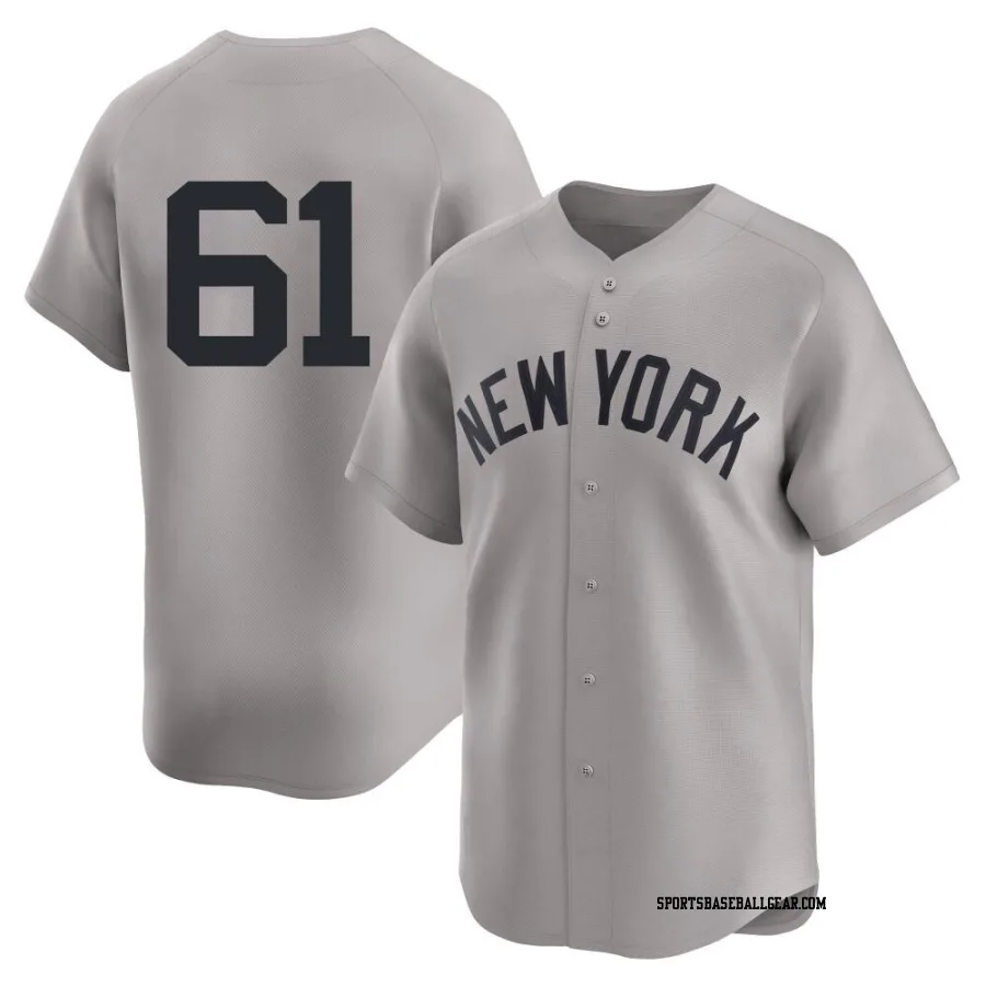 Jake Cousins Men's New York Yankees Gray Limited Away 2nd Jersey