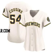 Jake Cousins Women's Milwaukee Brewers Cream Limited Home Jersey