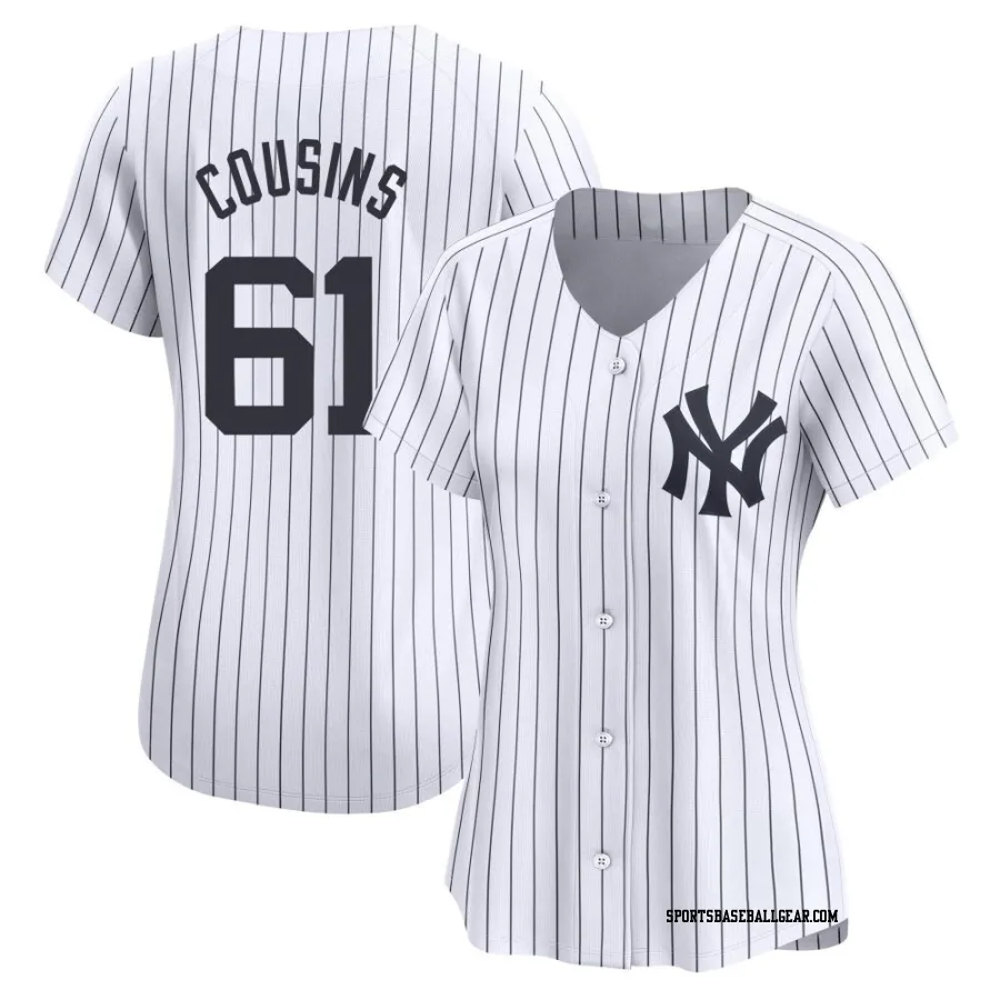 Jake Cousins Women's New York Yankees White Limited Yankee Home Jersey