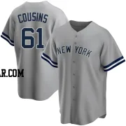 Jake Cousins Youth New York Yankees Gray Replica Road Name Jersey