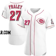 Jake Fraley Men's Cincinnati Reds White Authentic Home Jersey