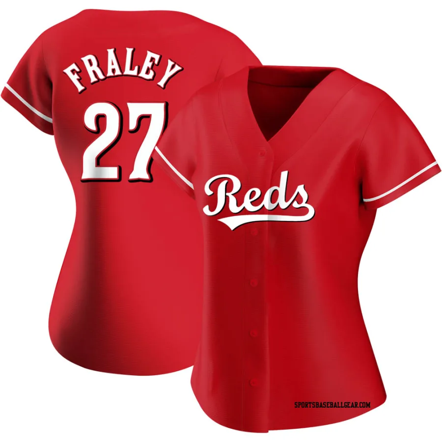 Jake Fraley Women's Cincinnati Reds Red Authentic Alternate Jersey