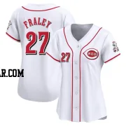 Jake Fraley Women's Cincinnati Reds White Limited Home Jersey