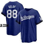 Jake Gelof Men's Los Angeles Dodgers Royal Replica 2021 City Connect Jersey