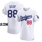 Jake Gelof Men's Los Angeles Dodgers White Elite Home Jersey