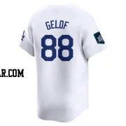 Jake Gelof Men's Los Angeles Dodgers White Limited 2024 World Tour Seoul Series Home Jersey