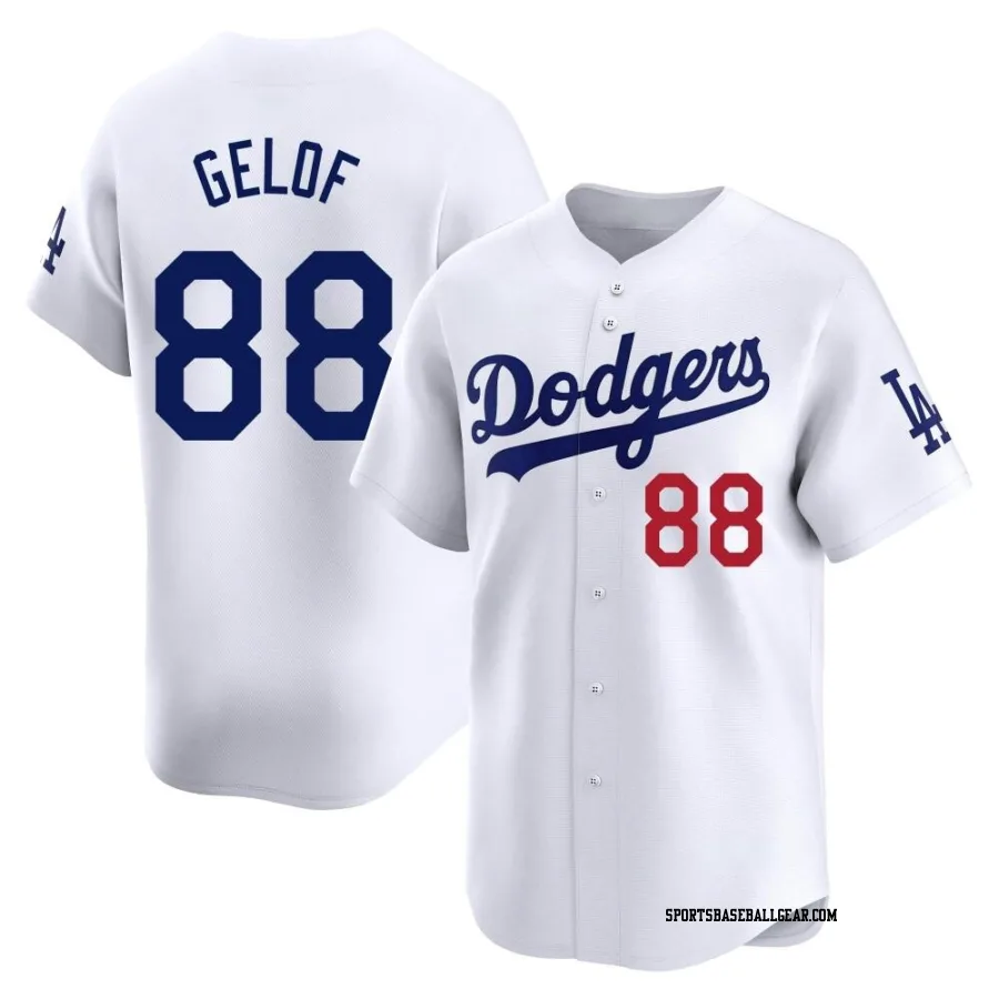 Jake Gelof Men's Los Angeles Dodgers White Limited Home Jersey