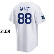 Jake Gelof Men's Los Angeles Dodgers White Replica 2024 World Tour Seoul Series Home Jersey