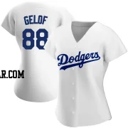 Jake Gelof Women's Los Angeles Dodgers White Authentic Home Jersey