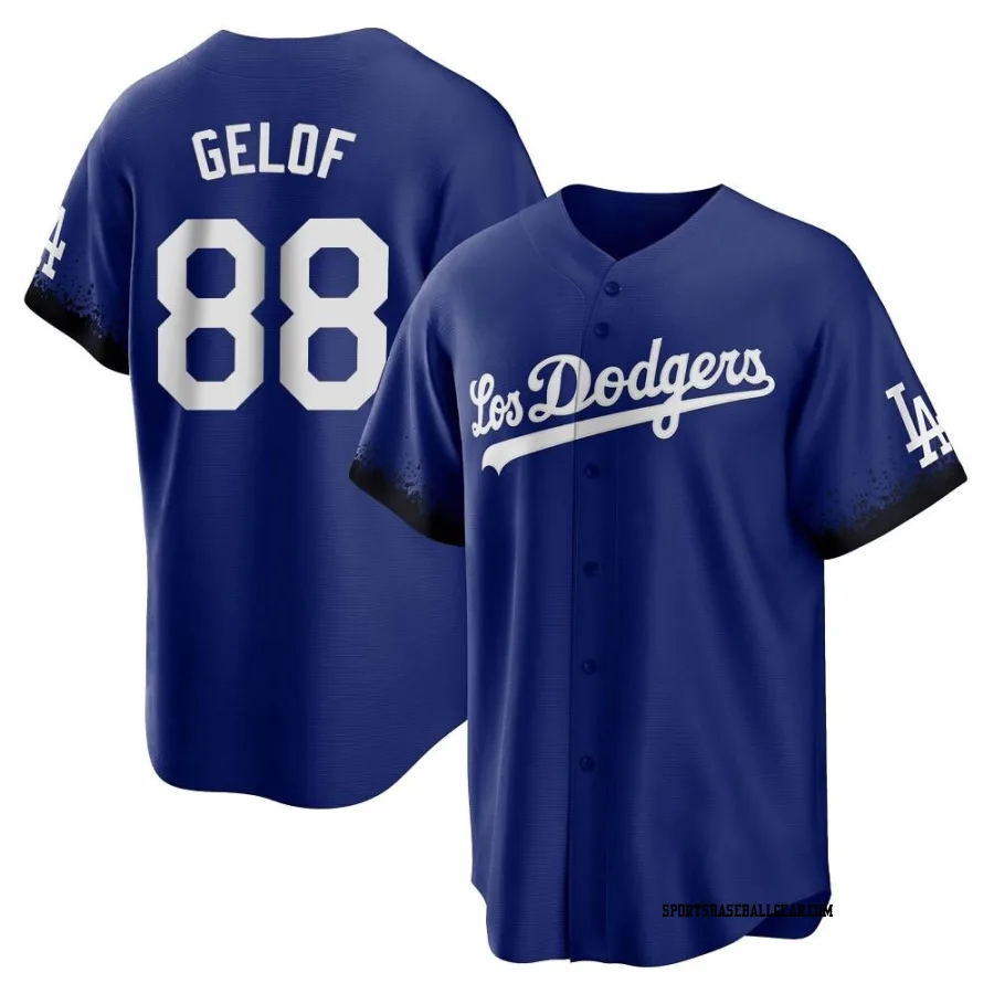 Jake Gelof Youth Los Angeles Dodgers Royal Replica 2021 City Connect Jersey