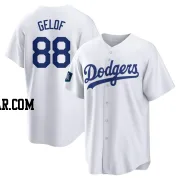 Jake Gelof Youth Los Angeles Dodgers White Replica 2024 World Tour Seoul Series Home Jersey