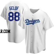 Jake Gelof Youth Los Angeles Dodgers White Replica Home Jersey