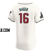 Jake Hager Men's Arizona Diamondbacks Cream Elite Home Patch Jersey