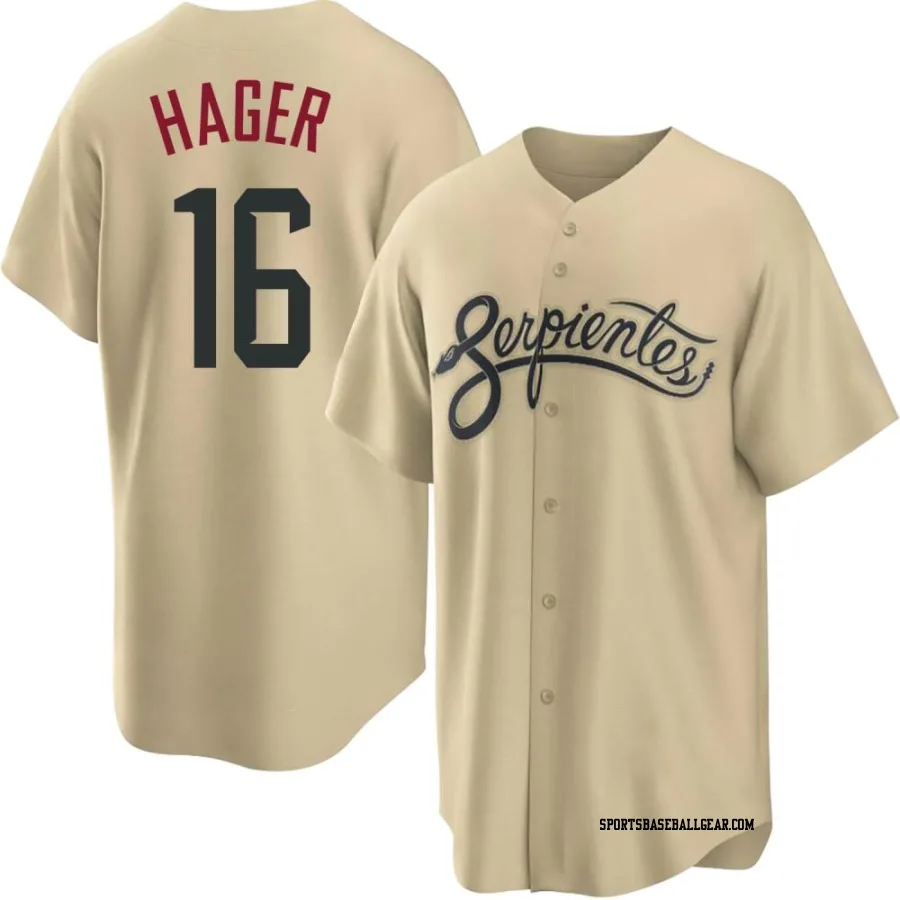 Jake Hager Men's Arizona Diamondbacks Gold Replica 2021 City Connect Cool Base Jersey