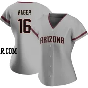 Jake Hager Women's Arizona Diamondbacks Gray Authentic Road Jersey