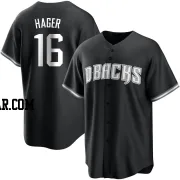 Jake Hager Youth Arizona Diamondbacks Black/White Replica Jersey