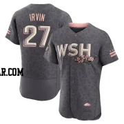 Jake Irvin Men's Washington Nationals Gray Authentic 2022 City Connect Jersey