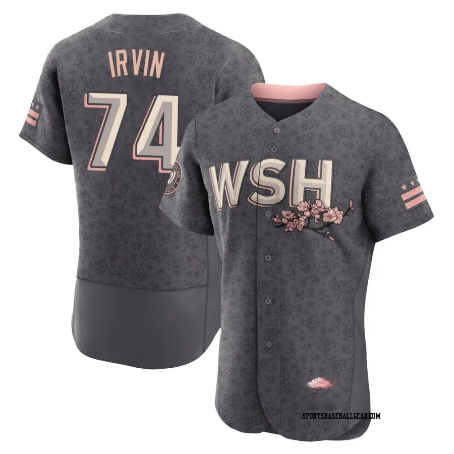 Jake Irvin Men's Washington Nationals Gray Authentic 2022 City Connect Jersey