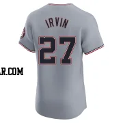 Jake Irvin Men's Washington Nationals Gray Elite Road Jersey