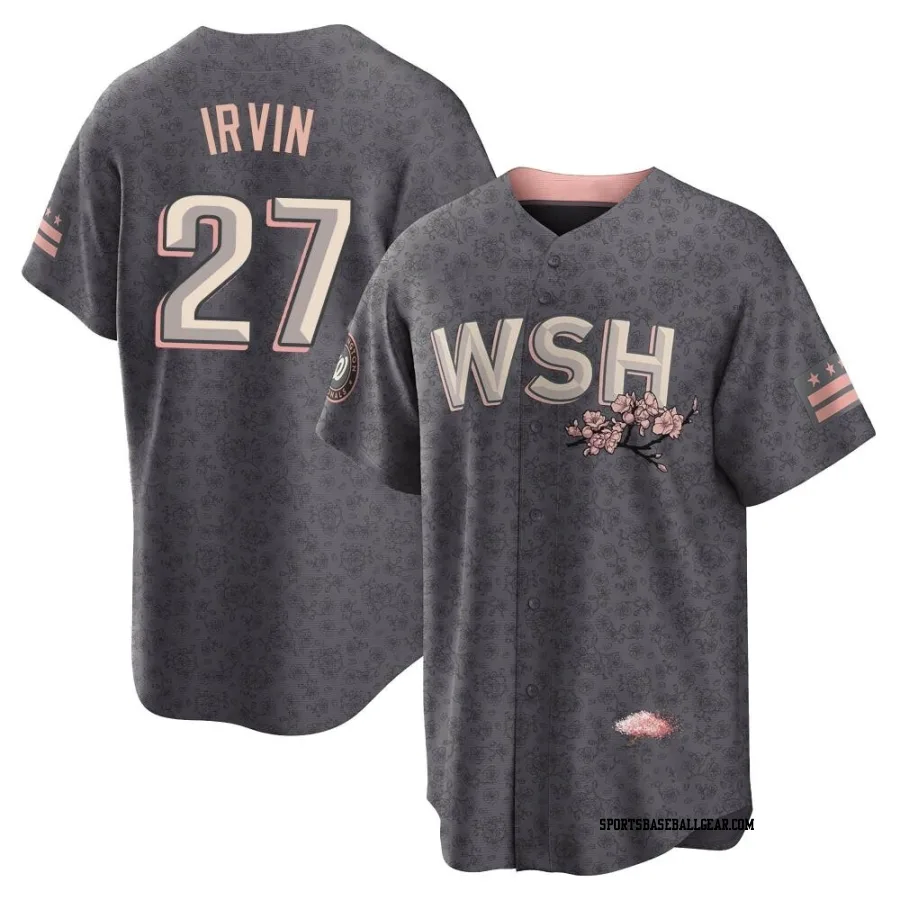 Jake Irvin Men's Washington Nationals Gray Replica 2022 City Connect Jersey