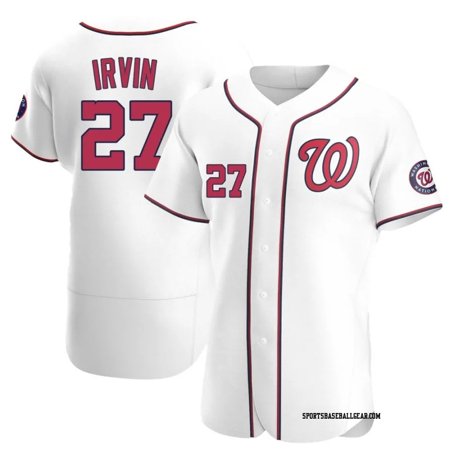 Jake Irvin Men's Washington Nationals White Authentic Home Jersey