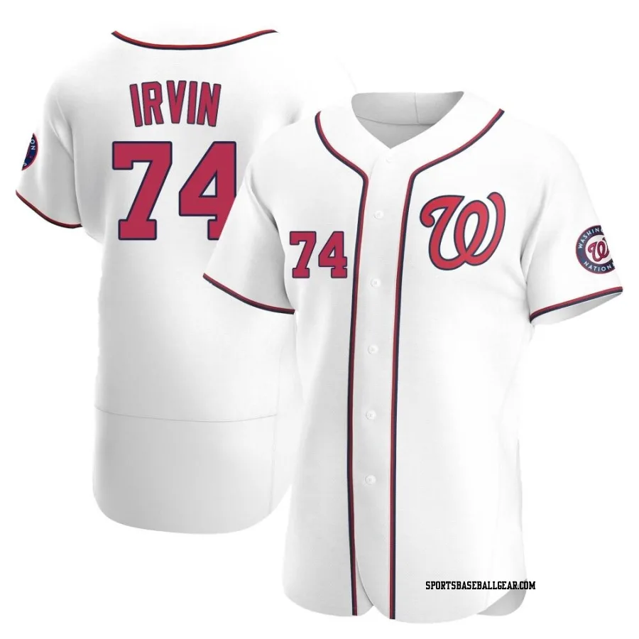 Jake Irvin Men's Washington Nationals White Authentic Home Jersey