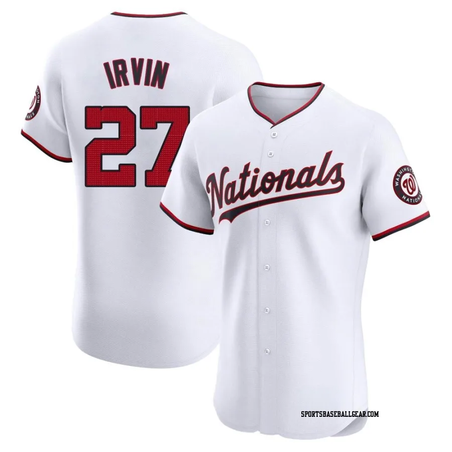 Jake Irvin Men's Washington Nationals White Elite Home Jersey