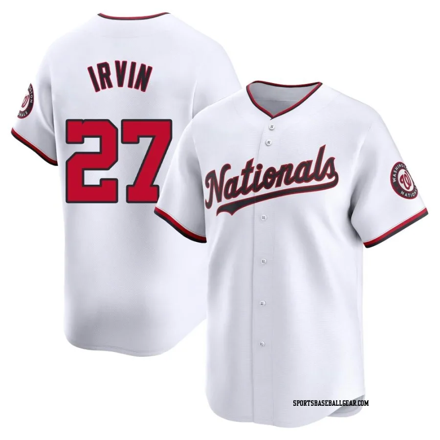 Jake Irvin Men's Washington Nationals White Limited Home Jersey