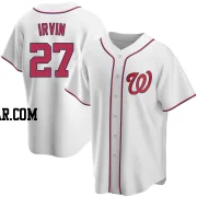 Jake Irvin Men's Washington Nationals White Replica Home Jersey