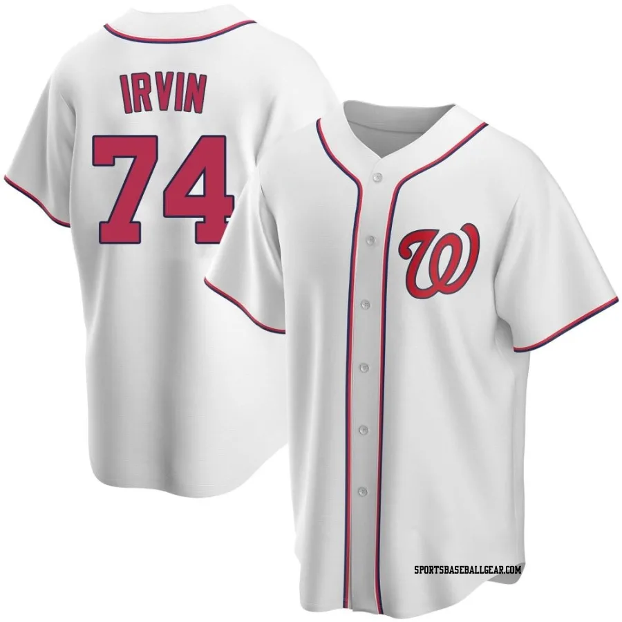 Jake Irvin Men's Washington Nationals White Replica Home Jersey