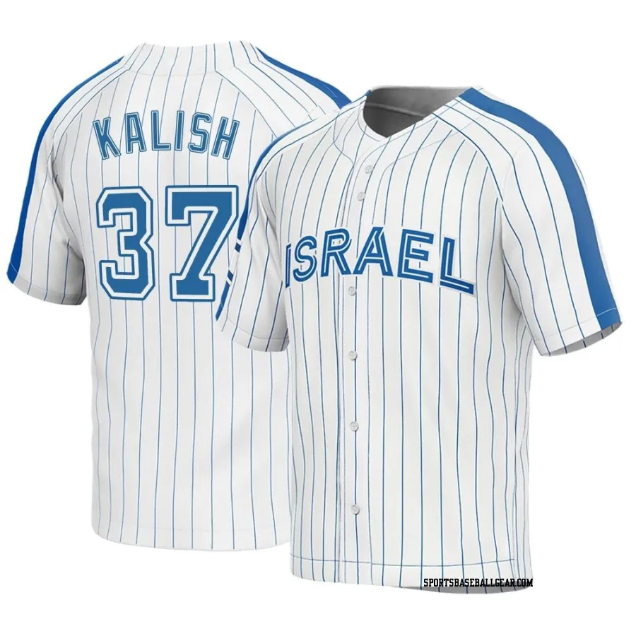 Jake Kalish Men's Israel Baseball White Replica 2023 World Baseball Classic Jersey