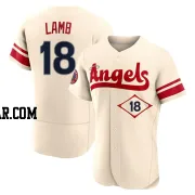 Jake Lamb Men's Los Angeles Angels Cream Authentic 2022 City Connect Jersey