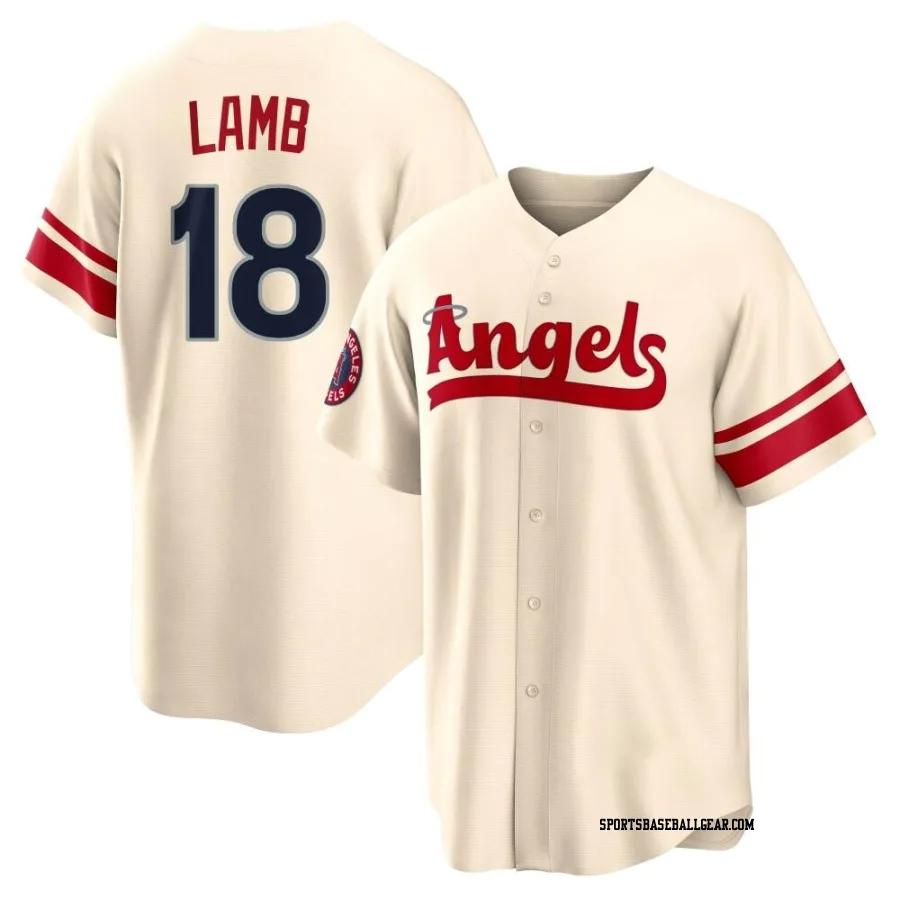 Jake Lamb Men's Los Angeles Angels Cream Replica 2022 City Connect Jersey