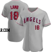 Jake Lamb Men's Los Angeles Angels Gray Authentic Road Jersey