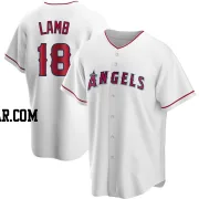 Jake Lamb Men's Los Angeles Angels White Replica Home Jersey