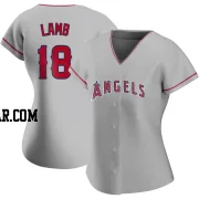 Jake Lamb Women's Los Angeles Angels Replica Silver Road Jersey