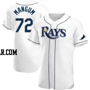 Jake Mangum Men's Tampa Bay Rays White Authentic Home Jersey