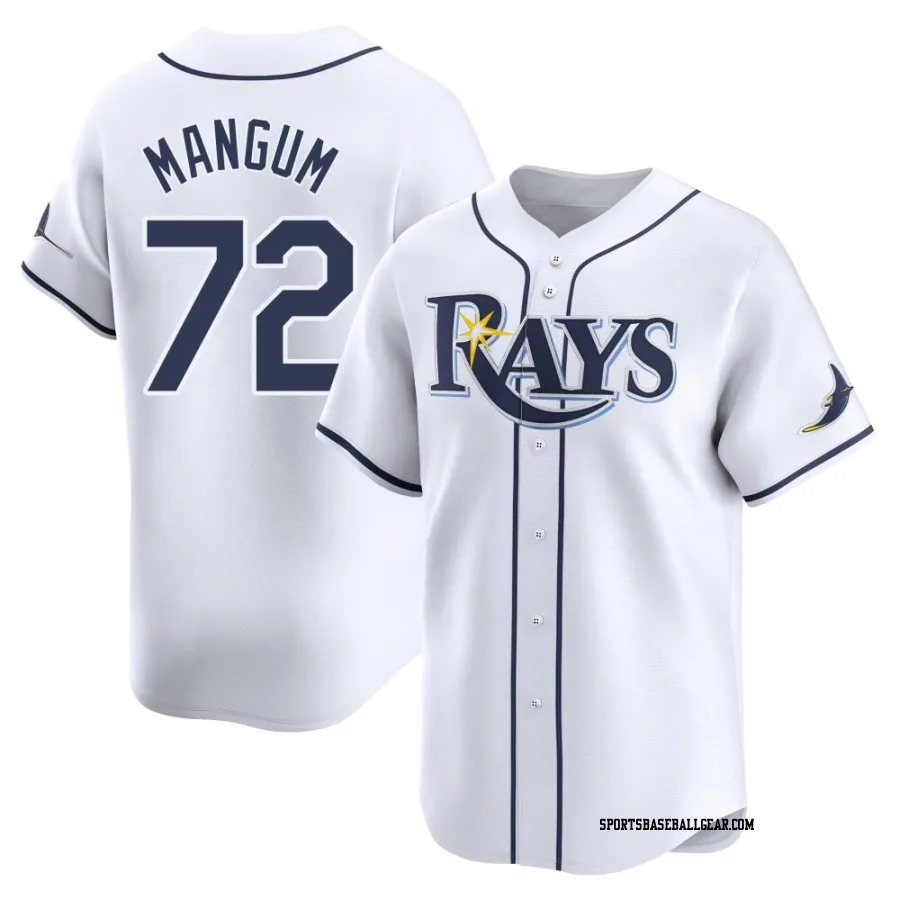 Jake Mangum Men's Tampa Bay Rays White Limited Home Jersey