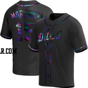 Jake Marisnick Men's Detroit Tigers Black Holographic Replica Alternate Jersey