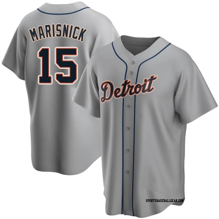 Jake Marisnick Men's Detroit Tigers Gray Replica Road Jersey