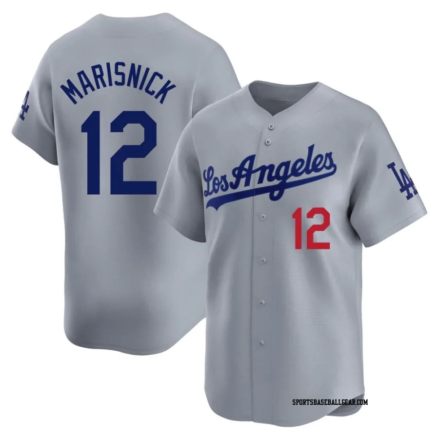 Jake Marisnick Men's Los Angeles Dodgers Gray Limited Away Jersey