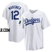 Jake Marisnick Men's Los Angeles Dodgers White Replica 2024 World Tour Seoul Series Home Jersey