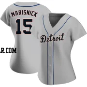 Jake Marisnick Women's Detroit Tigers Gray Authentic Road Jersey