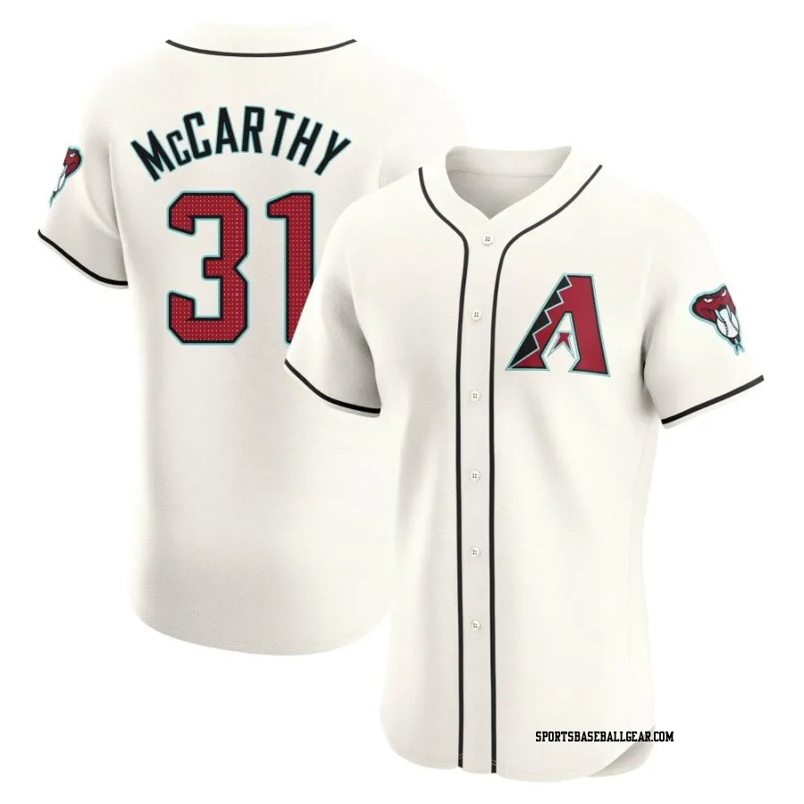 Jake McCarthy Men's Arizona Diamondbacks Cream Elite Home Jersey